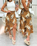 Saia Envelope Hosana Marrom Estampada 93174