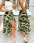 Saia Envelope Hosana Verde Estampada 93171