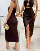 Saia Midi Diana Marrom 91346