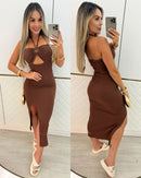 Vestido Carla Marrom 91178